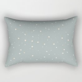 Hand drawn vintage stars - light green and beige Rectangular Pillow