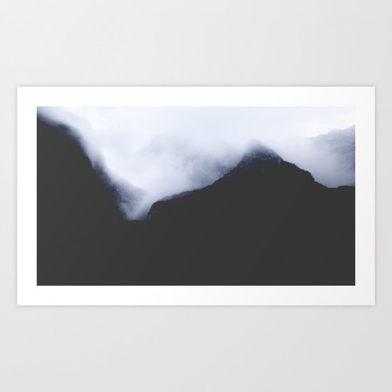 Mountain fog Art Print