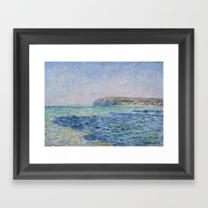 Shadows on the Sea at Pourville by Claude Monet Framed Art Print