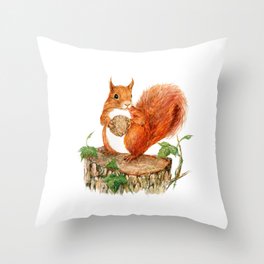 Squirrel Throw Pillow