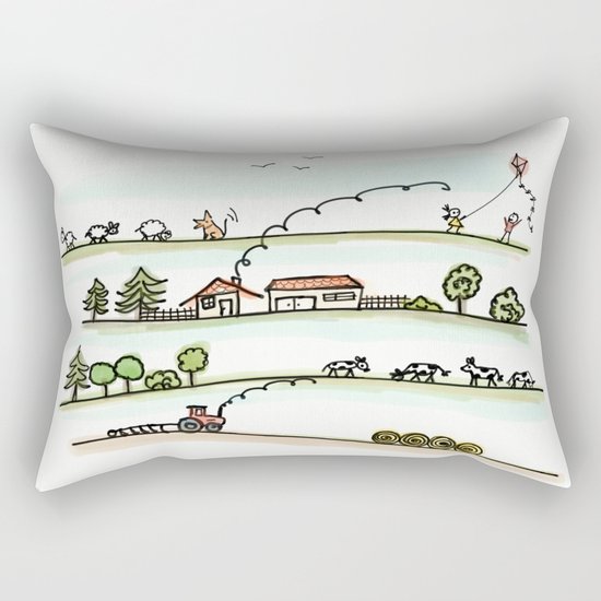 Country Life Rectangular Pillow