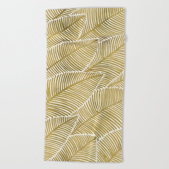 Tropical Gold Beach Towel