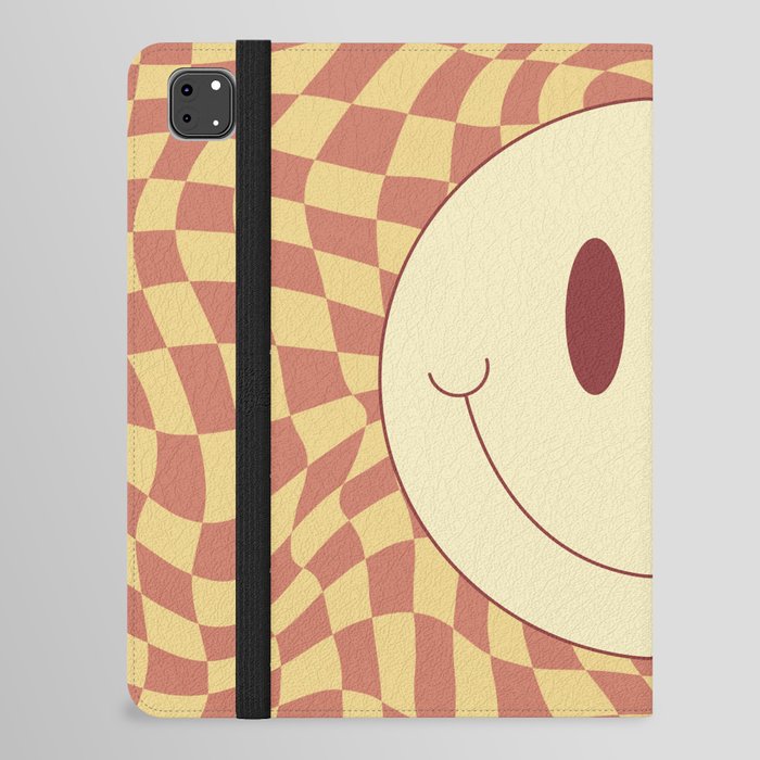 yellow and brown smiley iPad Folio Case