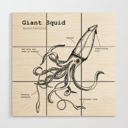 Giant Squid Wood Wall Art