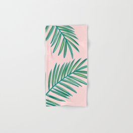Pink Palms Tropical Vibes Hand & Bath Towel