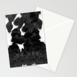 Luxe Animal Print Cowhide in Black and White Stationery Card