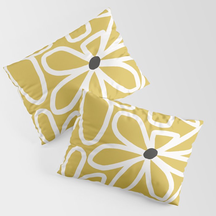 Daisy chain - yellow Pillow Sham