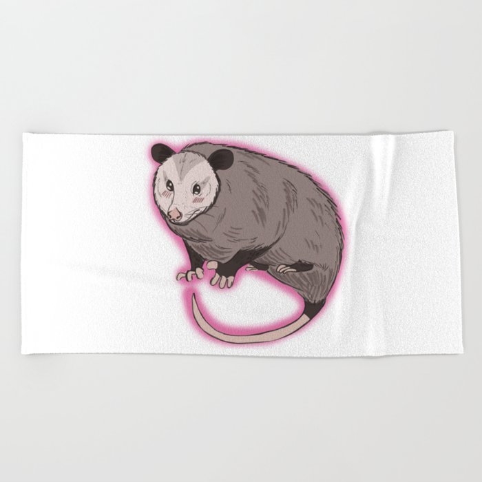 Shy Possum Beach Towel