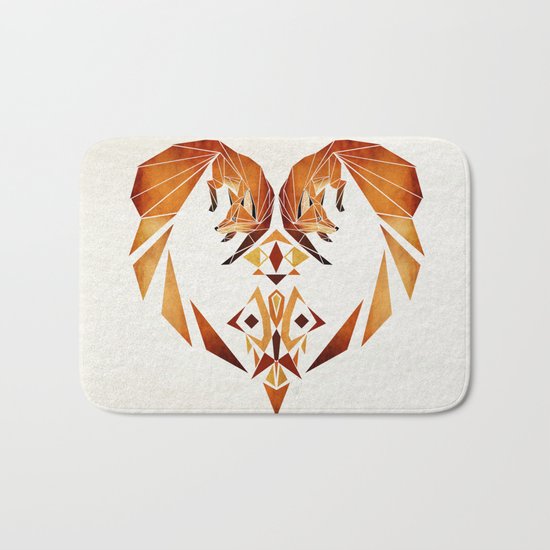 foxes heart Bath Mat