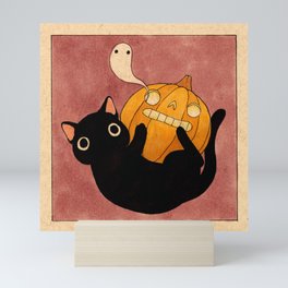 Halloween Cat 03 Mini Art Print