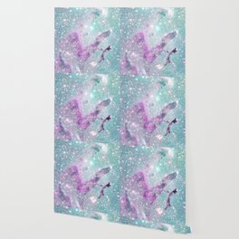 Eagle Nebula Pillars of Creation Orchid Purple Aqua Cyan Wallpaper
