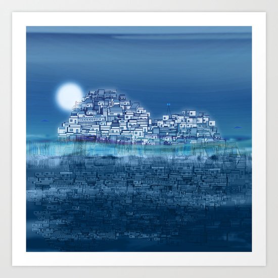 The Emerging Island II / San Borondon 2016 Art Print