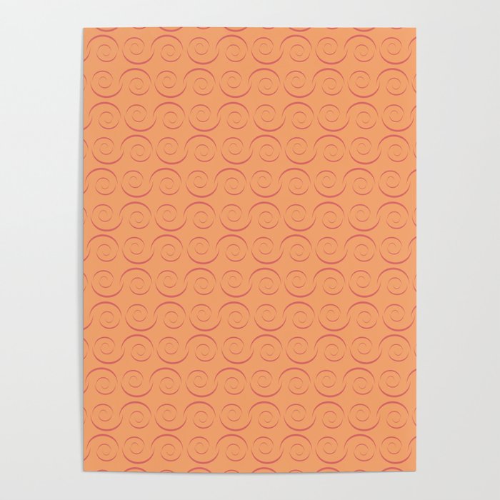 Orange spiral Poster