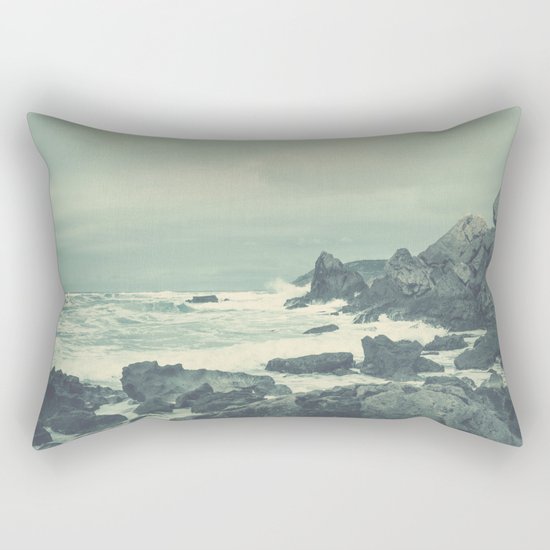 Blue Rock Beach Rectangular Pillow