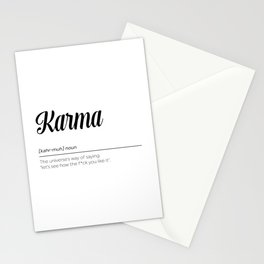 Karma Definition Stationery Card