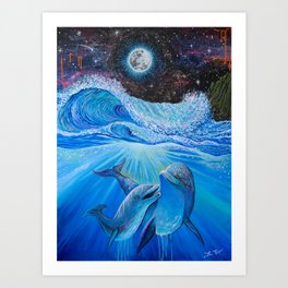 Dolphin Healing Art Print