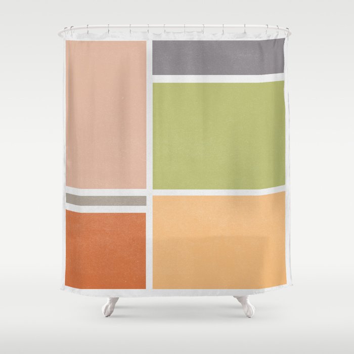Neutral Color Blocks Shower Curtain By Jennadavis Society6