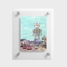 Robot in Town Floating Acrylic Print