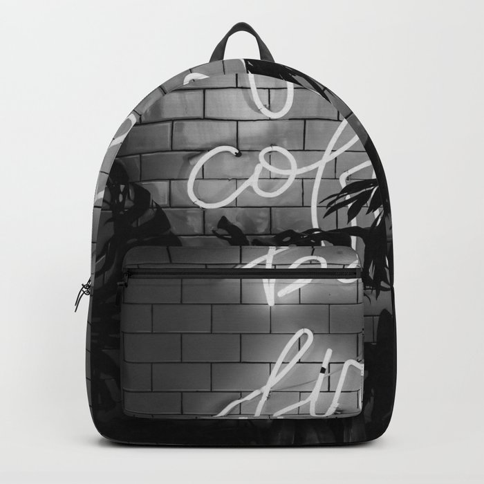 But First Coffee (Black and White) Backpack