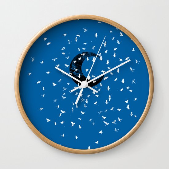 Black moon Wall Clock
