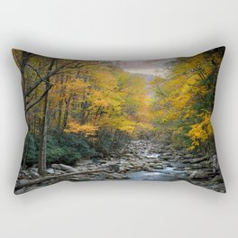 Little Pigeon River Autumn Smoky Mountains Rectangular Pillow