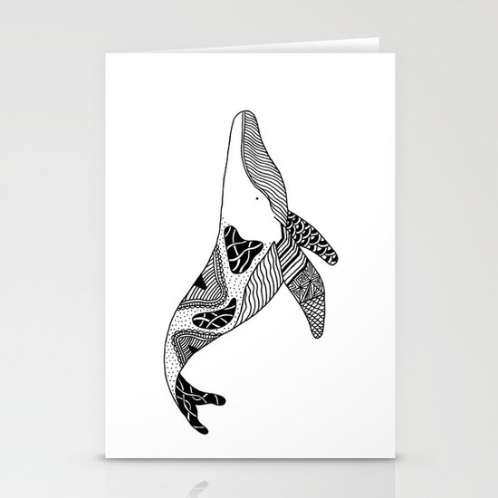 Patchwork Whale Stationery Cards