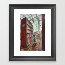 Exploring the Library Framed Art Print