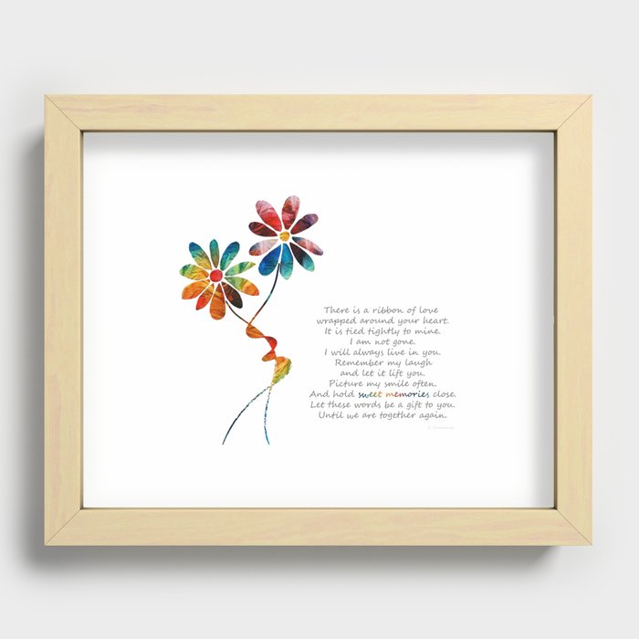 Ribbon Of Love Grief And Sympathy Art Recessed Framed Print