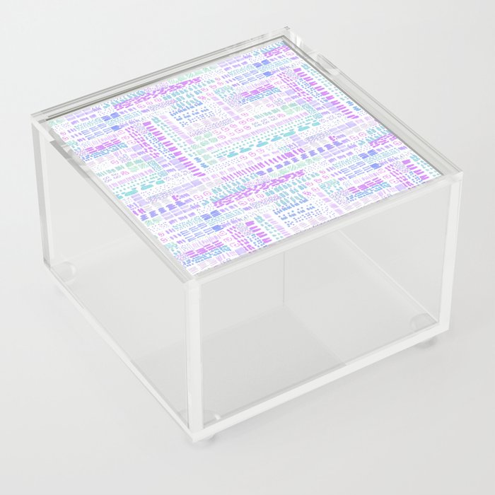 pale vaporwave ink marks hand-drawn collection Acrylic Box