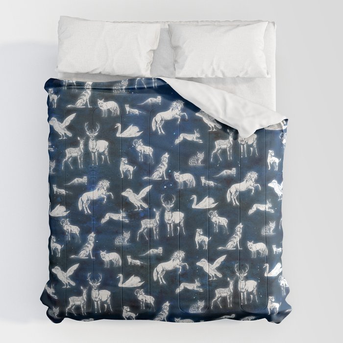 Patronus pattern Shower Curtain by Laura Frere