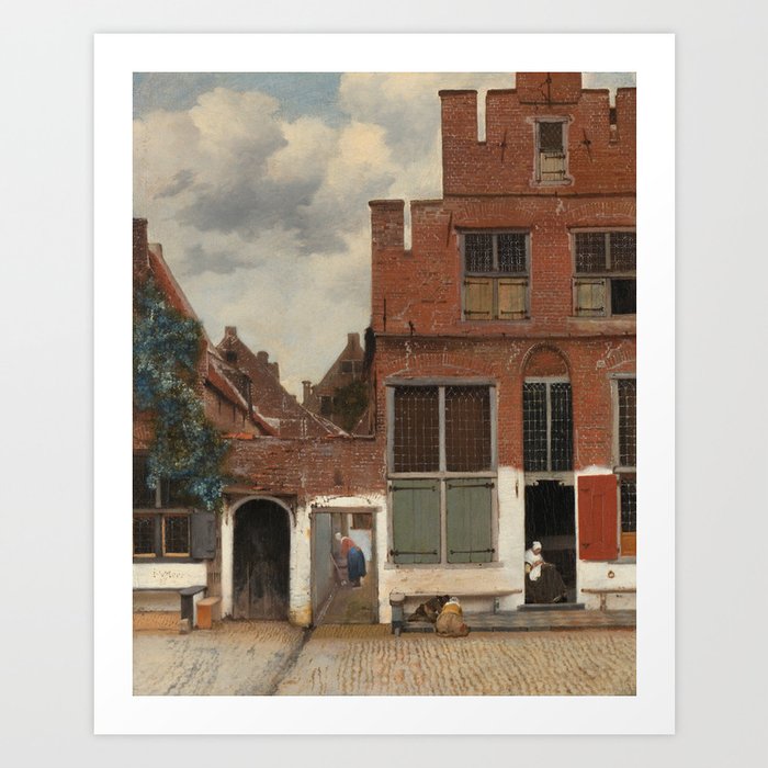 Johannes Vermeer - The little street Art Print by fineartpaintings