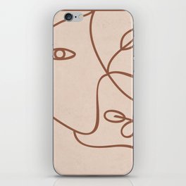 Woman Lines Botanical - Neutral iPhone Skin