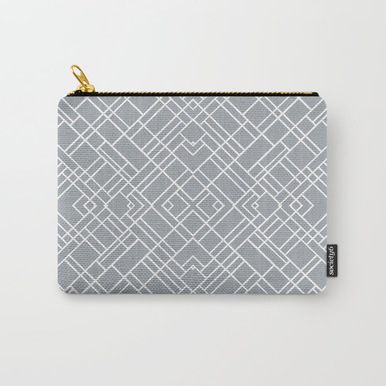 Map Outline 45 Grey Repeat Carry-All Pouch