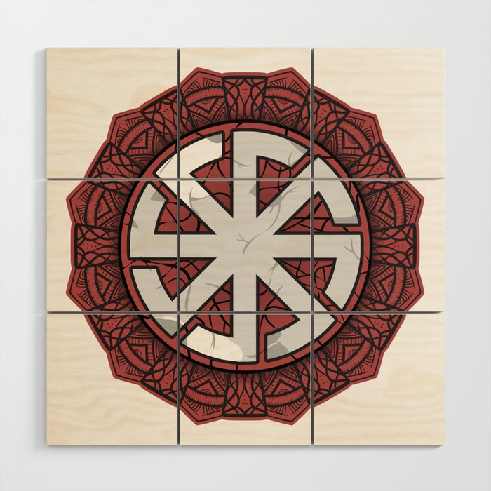 Pagan Sun symbol Wood Wall Art