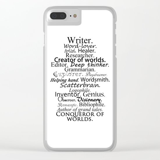 Writer Clear iPhone Case