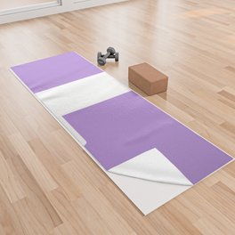 L (White & Lavender Letter) Yoga Towel