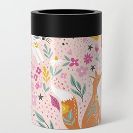 Foxes and Rabbits with Flowers and Ornamental Leaves Can Cooler