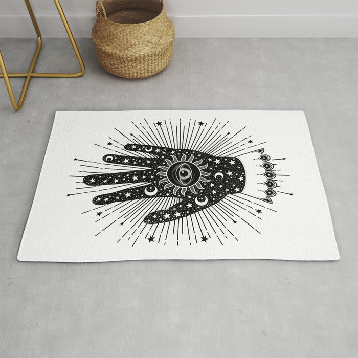 Palmistry Palm with All Seeing Eye Rug
