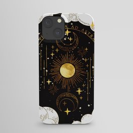 Per Ardua Ad Astra | Sun, Moon and Stars | Divine Witchy Aesthetic Print iPhone Case