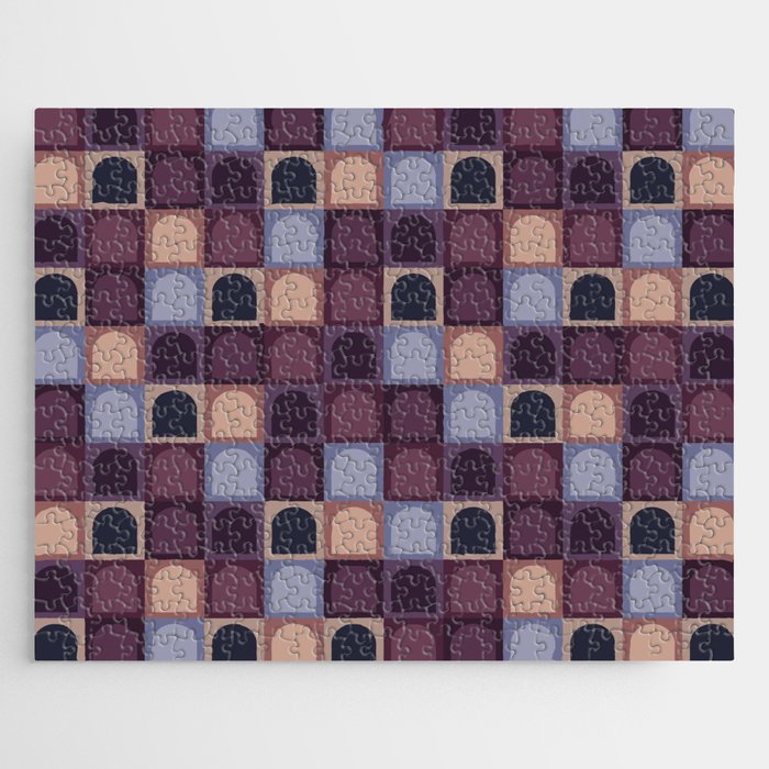 Checkered Arch Pattern VIII Jigsaw Puzzle