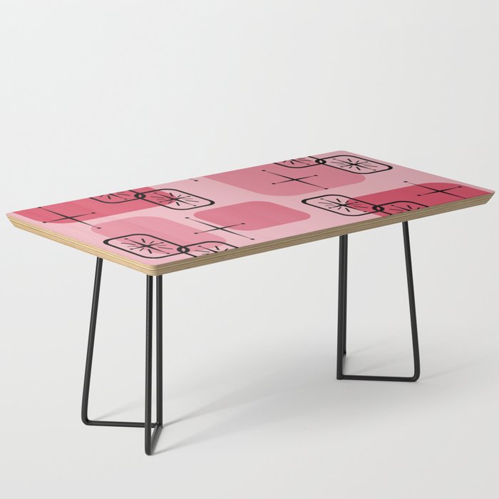 Mid Century Modern Sputnik Cards Pink Coffee Table