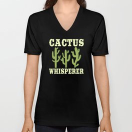 Cactus Whisperer V Neck T Shirt