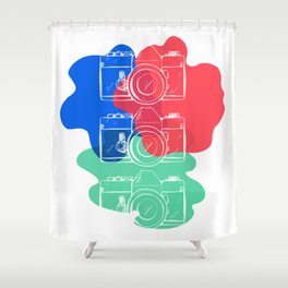Camera In Colors Shower Curtain