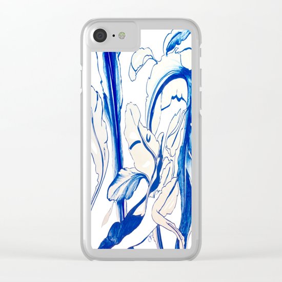 Plant in Blue Marker - Leaf of Life Miracle Leaf - Original Blue Clear iPhone Case