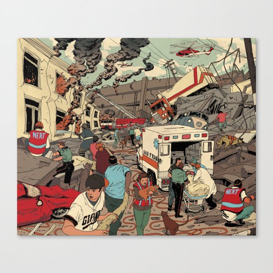Disaster Scene Canvas Print
