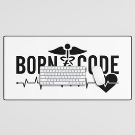 Born To Code Medical Coder Programmer ICD Coding Desk Mat