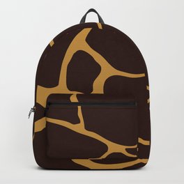 Kintsugi – Japanese art. Abstract print. Black and golden color Backpack