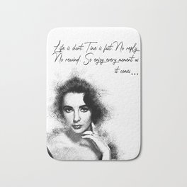 Life is short Time is fast Girl Quotes Bath Mat