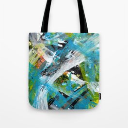 Abstract Aqua Tote Bag