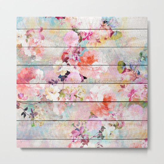 Summer pastel pink purple floral watercolor rustic striped ...